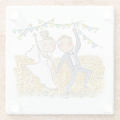 田舎結婚式 ガラスコースター (裏面)