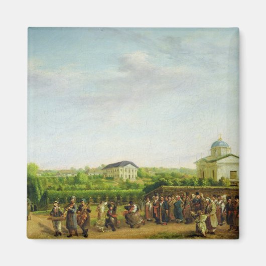 田舎結婚式 マグネット (正面)