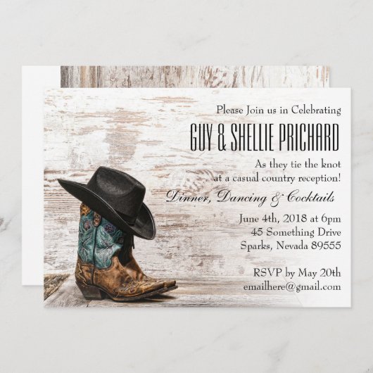 田舎結婚式 招待状 (正面/裏面)