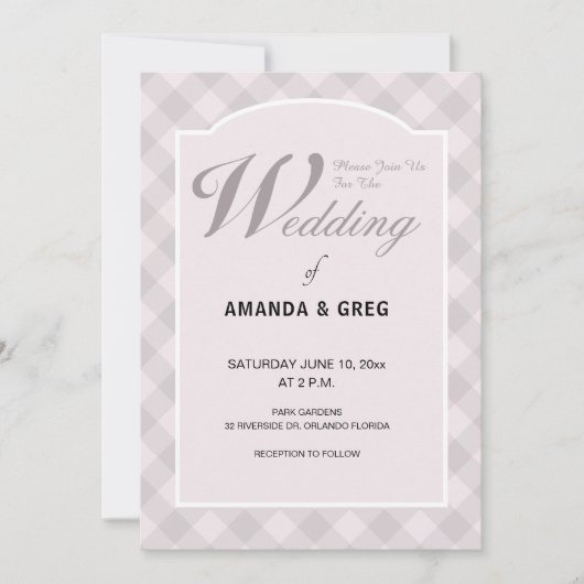 田舎結婚式 招待状 (正面)