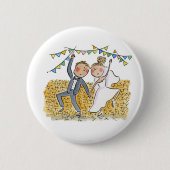 田舎結婚式 缶バッジ (正面)