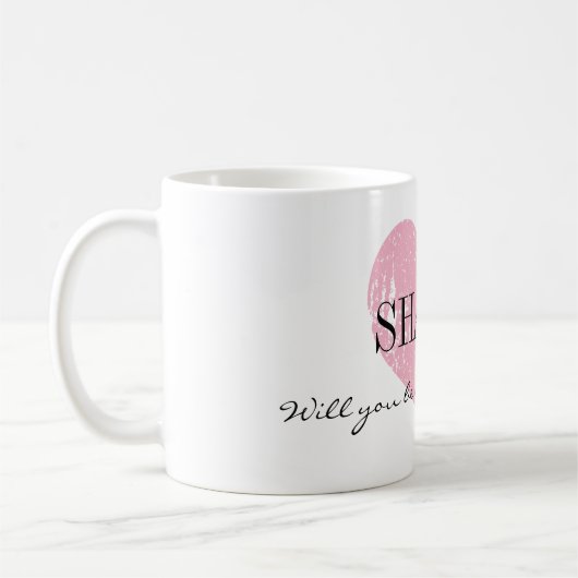 田舎者の嫁入りマグになって下さい コーヒーマグカップ (左)