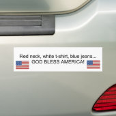 田舎者の愛国者 バンパーステッカー (車上)