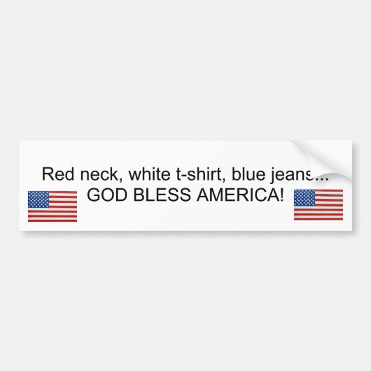 田舎者の愛国者 バンパーステッカー (正面)