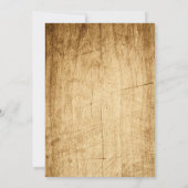 田舎者の秋の結婚式招結婚待 招待状 (裏面)