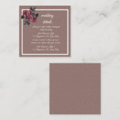 田舎色彩の鮮やかバラ結婚の囲いカード エンクロージャーカード (正面/裏面)