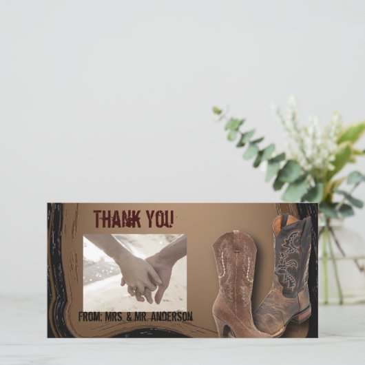 田舎西部のカウボーイ結婚ズ サンキューカード (スタンド正面)