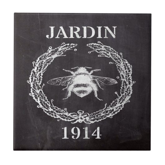 田舎農家フランスのの黒板ヴィンテージ タイル (正面)