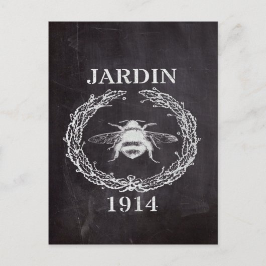 田舎農家フランスのの黒板ヴィンテージ ポストカード (正面)