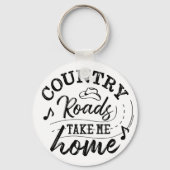 田舎道が私を連れて帰る – GraphicLoveShop キーホルダー (正面)