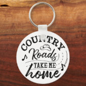 田舎道が私を連れて帰る – GraphicLoveShop キーホルダー (正面)