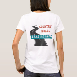 田舎道に行くと家へ帰る Tシャツ