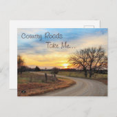 田舎道に連れて行かれ… ポストカード (正面/裏面)