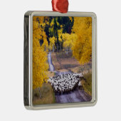 田舎道のヒツジ メタルオーナメント (右)