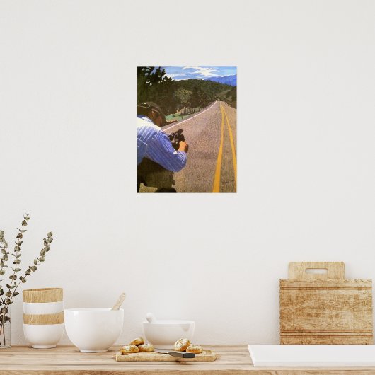 田舎道の撮影 ポスター (キッチン)