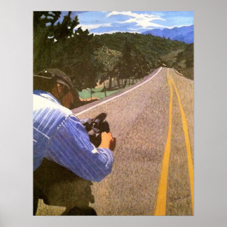 田舎道の撮影 ポスター