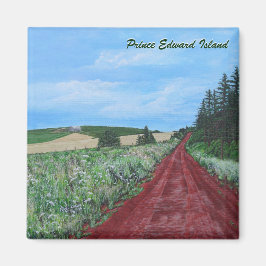 田舎道の正方形の磁石 マグネット