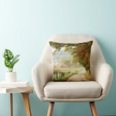 田舎道の秋 クッション (椅子)