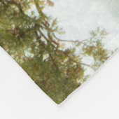 田舎道の秋 フリースブランケット (角)