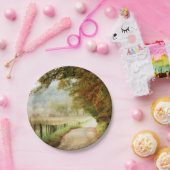 田舎道の秋 ペーパープレート (パーティー)