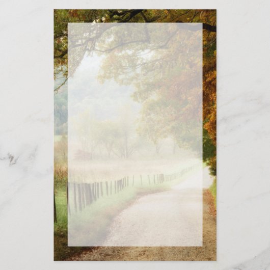 『田舎道の秋』 便箋 (正面)