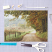 田舎道の秋 薄葉紙 (クラフト)