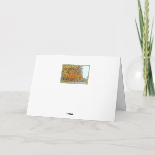 田舎道の紅葉 カード (裏面)