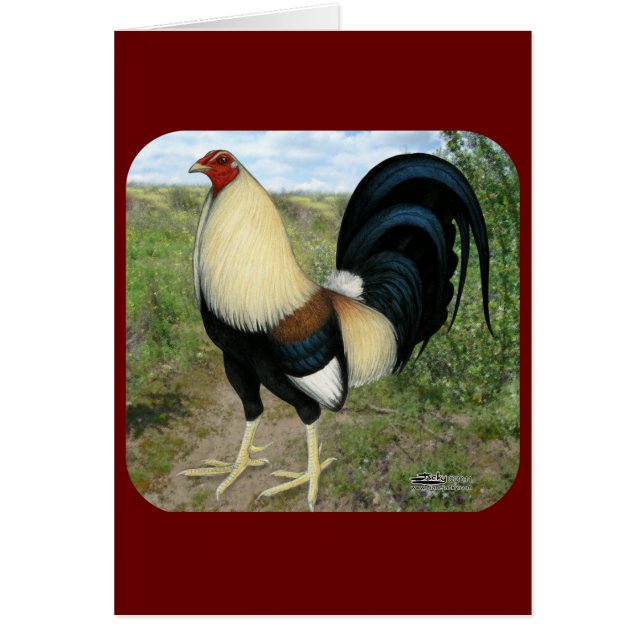 田舎道の闘鶏 (正面)