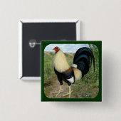 田舎道の闘鶏 缶バッジ (正面&裏面)