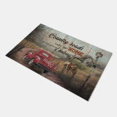 田舎道は私の居場所に連れて行く ドアマット (アングル)