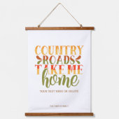 田舎道は私を家に連れて行モダンく 吊り下げ型タペストリー (正面)