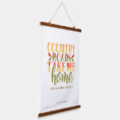 田舎道は私を家に連れて行モダンく 吊り下げ型タペストリー (傾斜あり)