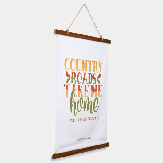 田舎道は私を家に連れて行モダンく 吊り下げ型タペストリー (傾斜あり)