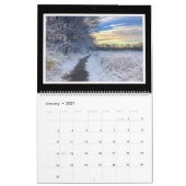 田舎道及び道の月例カレンダー カレンダー (1月 2021)