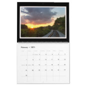 田舎道及び道の月例カレンダー カレンダー (2月 2021)