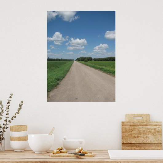 田舎道 ポスター (キッチン)