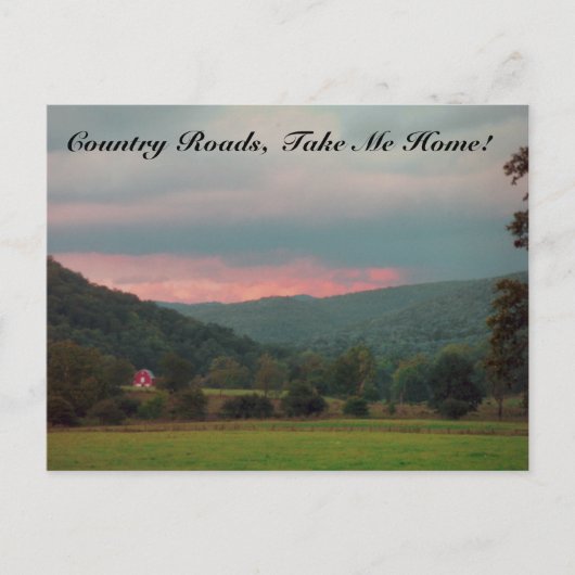 田舎道 ポストカード (正面)