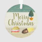 田舎風なあったかビスケットクッキー クリスマス アクリル オーナメント (裏面)