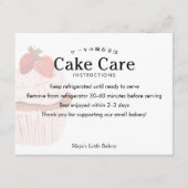 田舎風のイチゴカップケーキのケーキの取り扱い説明 サンキューカード (正面)