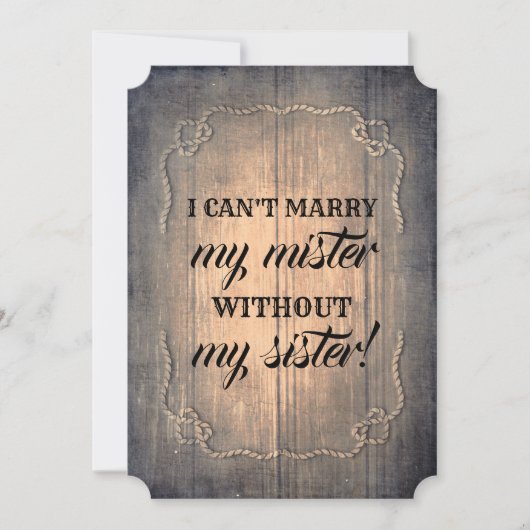 田舎風のウェディングプランナー/花嫁の証人提案 招待状 (正面)