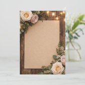 田舎風のウェディング 招待状 (スタンド正面)