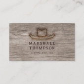 田舎風のカウボーイハットカントリー西部 名刺 (正面)