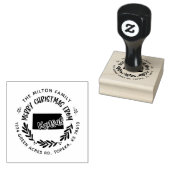 田舎風のカンザスメリークリスマス差出人住所 ラバースタンプ (押印)