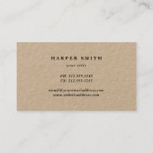 田舎風のクラフト紙作家のブロガー名刺 名刺 (裏面)
