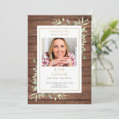 田舎風のグリーン 葬儀式次第プログラム 招待状 (スタンド正面)