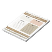 田舎風のシンプルな聖書勉強ノートパッド ノートパッド (回転)