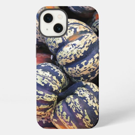 田舎風のストライプのカボチャ iPhoneケース (裏面)