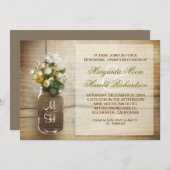 田舎風のメイスンジャーのリハーサル招待状 招待状 (正面/裏面)