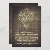 田舎風のメイスンジャーフローラ結婚式招待状 招待状 (正面/裏面)