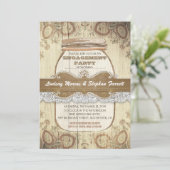 田舎風のメイスンジャー婚約パーティ 招待状 (スタンド正面)